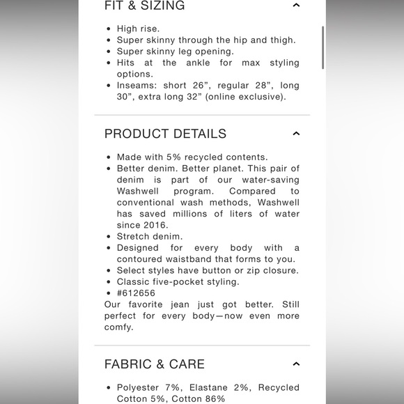 Gap High Rise Universal Legging Jeans 6/28 X-Long Tall - Picture 4 of 8